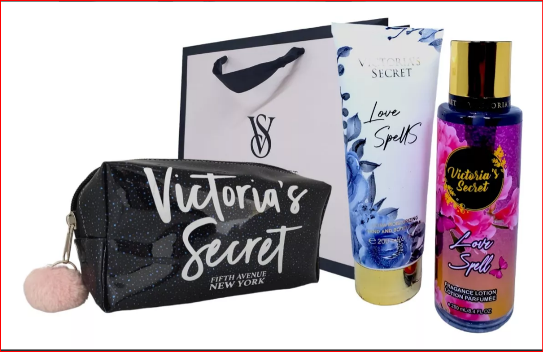 Kit Splash + Crema+ Cosmetiquera+ Bolsa Contramarcada Victoria´s Secret